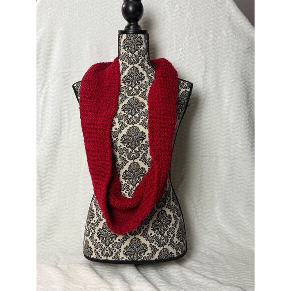 Solid Crochet Infinity Scarf/ Loop Scarf/ Cowl Scarf/ Handmade Scarf - Picture 4 of 9